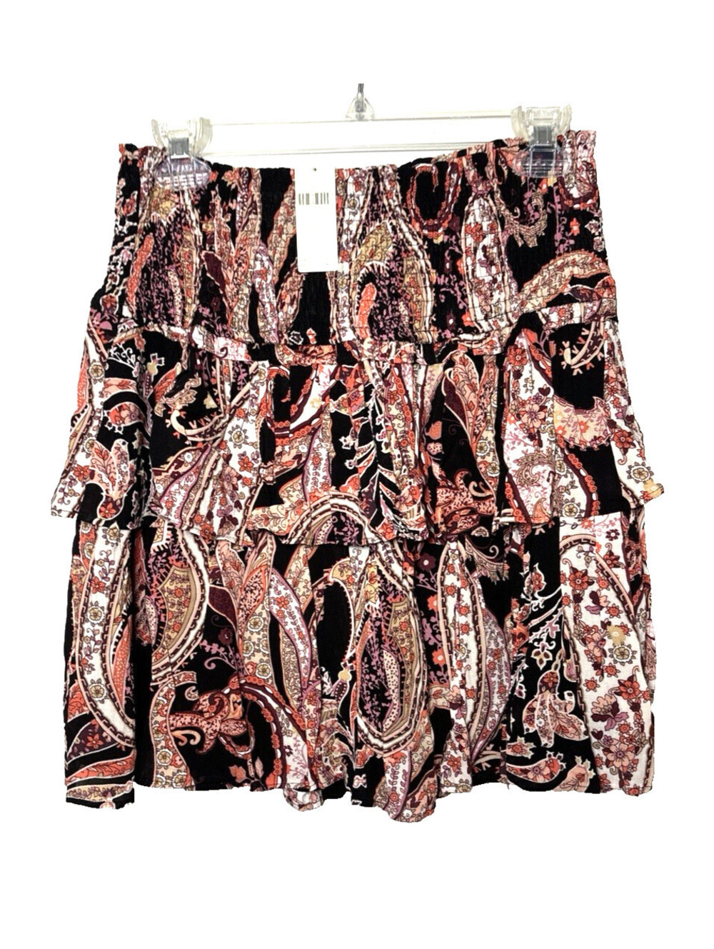 Anthropologie Women's S Ruffled Multicolored Midi Floral Skirt Layered NWT